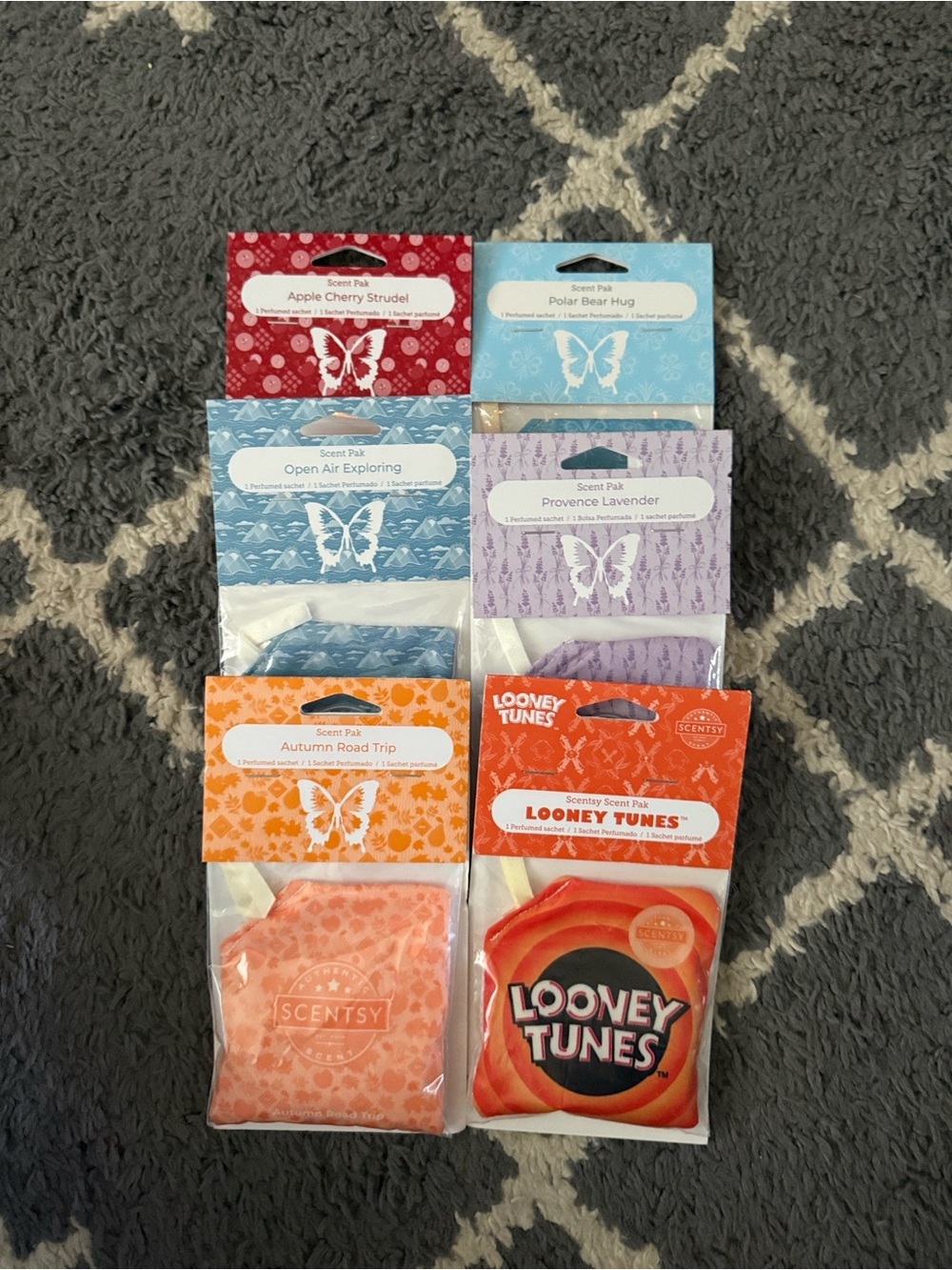 Scentsy Scent Paks Assorted Red, Blue, Purple, Orange